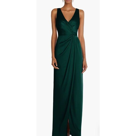 AFTER SIX Sleeveless Satin Faux Wrap Gown. Size 4R. Style 6864. NWOT. 16 - Picture 1 of 9